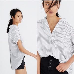 Madewell Courier Shirt Button-Back Stripe